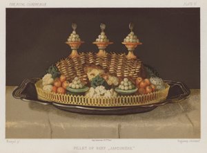 Bifffilet "Jardiniere" (chromolitho) av English School