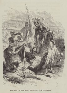 Funn av liket av Gustavus Adolphus (gravering) av English School