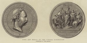 Kunstmedalje for Wien-utstillingen (gravering) av English School