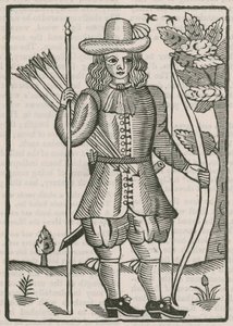 Finsbury archers-billett for skytingen i 1676 av English School