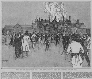 Fire at Sandringham, Norfolk av English School