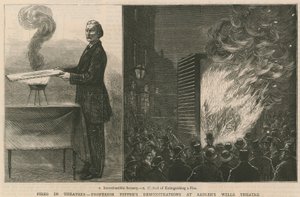 Brände in Theatern: Professor Peppers Demonstrationen im Sadlers Wells Theatre von English School