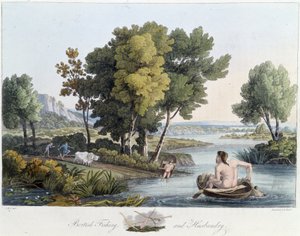 Fiske og pløying i England - i "" keltere og gotere, skikker til innbyggerne på de britiske øyer på begynnelsen av 600-tallet og gotiske nasjoner på vestkysten av Østersjøen", av S.R. Meyrick og Ch. Smith av English School
