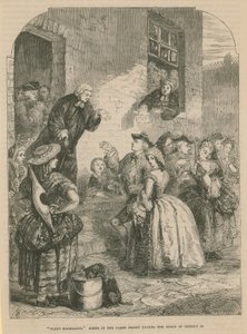 Flåte ekteskap; scene i Fleet Prison under kong George IIs regjeringstid av English School