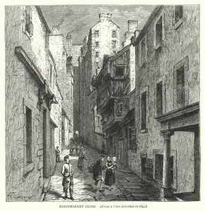 Fleshmarket Close (gravering) av English School