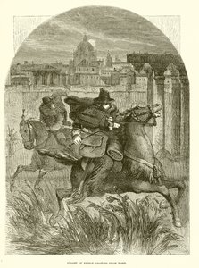 Fly av prins Charles fra Roma av English School