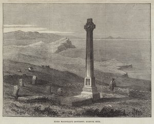 Flora MacDonalds monument, Kilmuir, Skye (gravering) av English School