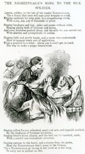 Florence Nightingale pleier en syk soldat på Krim av English School