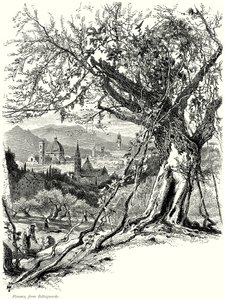 Firenze, fra Bellosguardo (gravering) av English School