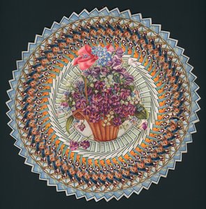 Blomst laget av gamle sigarettbokser av English School