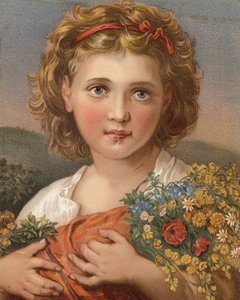 Flowers of the Field (farge litho) av English School