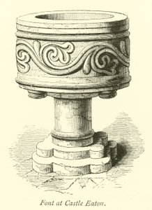 Font på Castle Eaton av English School