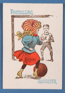 Footballing Daughter, fra Happy Families-kortspillet, ca. 1890-1900 av English School