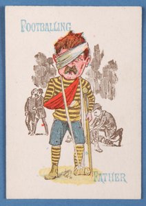 Footballing Father, kort fra et Happy Families-spill, ca. 1890-1900 av English School