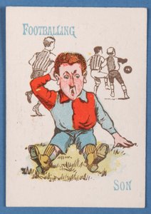 Footballing Son, fra Happy Families-kortspillet, ca. 1890-1900 av English School