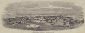 Fort Moultrie, Charleston i det fjerne (gravering) av English School