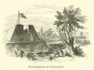 Festningsverk ved Gravesend av English School