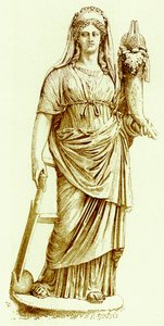 Fortuna, statue i Vatikanet, illustrasjon fra History of Rome av Victor Duruy, utgitt 1884 (digitalt forbedret bilde) av English School