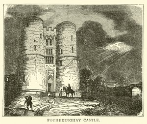 Fotheringhay Castle av English School