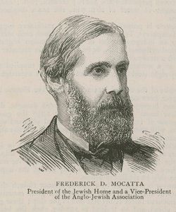 Frederick D Mocatta, president for det jødiske hjemmet og en visepresident i Anglo-Jewish Association av English School