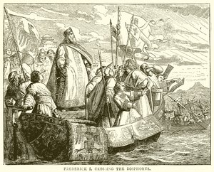 Frederick I krysser Bosporos av English School