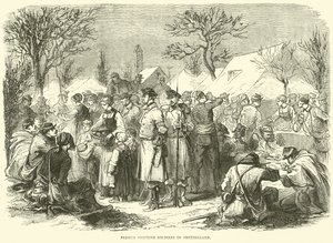 Franske flyktende soldater i Sveits, november 1870 av English School
