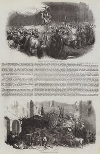 Den franske revolusjonen av 1848 (gravering) av English School