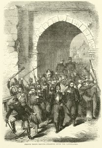 Franske tropper forlot Strasburg etter kapitulasjonen, september 1870 av English School