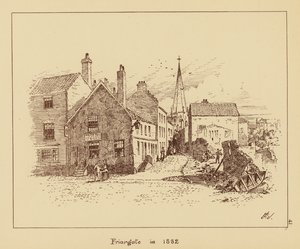 Friargate i 1882 (lito) av English School