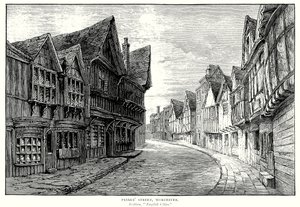 Friars#39; Street, Worcester (gravering) av English School