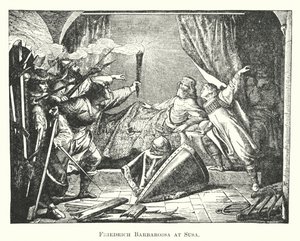 Friedrich Barbarossa ved Susa (gravering) av English School