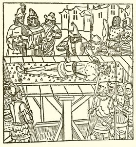 Fra Lydgates Fall of Princes, 1494 av English School