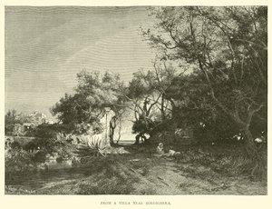 Fra en villa nær Bordighera av English School