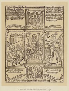 Fra Biblia pauperum, Block-Book, c 1450 (litho) av English School