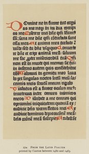 Fra det latinske salteret trykt av Caxton mellom 1480 og 1483 (lito) av English School