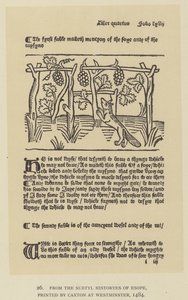 Fra Subtyl Historyes of Esope, trykt av Caxton i Westminster av English School