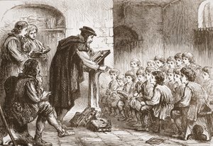 Froments skole ved Molard, illustrasjon fra The History of Protestantism av James Aitken Wylie (1808-1890), pub. 1878 av English School