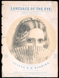 Forside på partiturarket til The Language of the Eye, komponert av Joseph RW Harding av English School