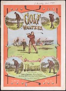 Forside av partituret til Golf Waltzes av J. Dalziel av English School