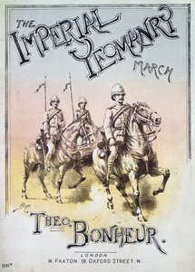 Forside på partituret til The Imperial Yeomanry March av Theon Bonheur av English School