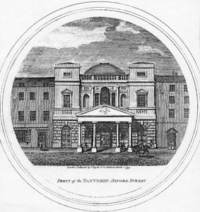 Foran Pantheon, Oxford Street, 1795 av English School