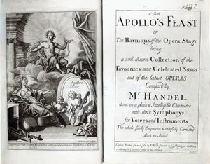 Frontispice for Apollos-festen, ca. 1734 av English School