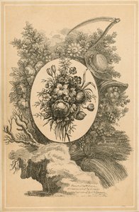 Frontispiece for The New Family Herbal av Matthew Robinson (gravering) av English School