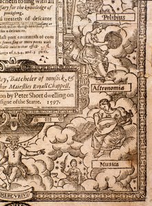 Frontispice fra A Plaine and Easie Introduction to Practicall Musicke av Thomas Morley, Detail, 1597 av English School