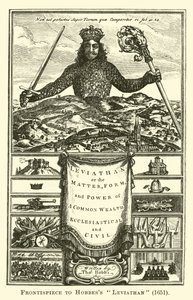 Frontispice til Hobbes Leviathan, 1651 av English School