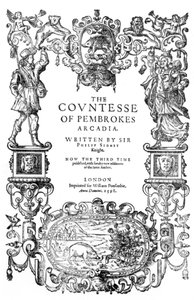 Frontispice til grevinnen av Pembrokes Arcadia av Sir Philip Sidney, 1598 av English School