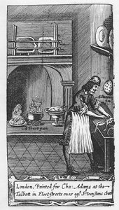 Frontispice til The French Cook av La Varenne, 1653 av English School