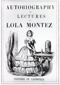 Frontispice til selvbiografien og forelesningene til Lola Montez, grevinne av Landsfeld av English School