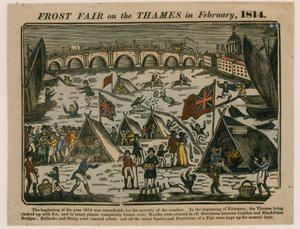 Frostmesse på Themsen, 1814 av English School
