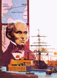 Full damp fremover, pioneren på passasjerskipet til Atlanterhavet, Samuel Cunard av English School